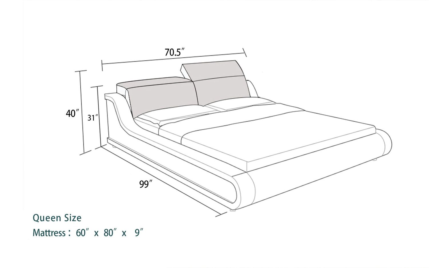 Jubilee - Hillsby Modern Platform Bed