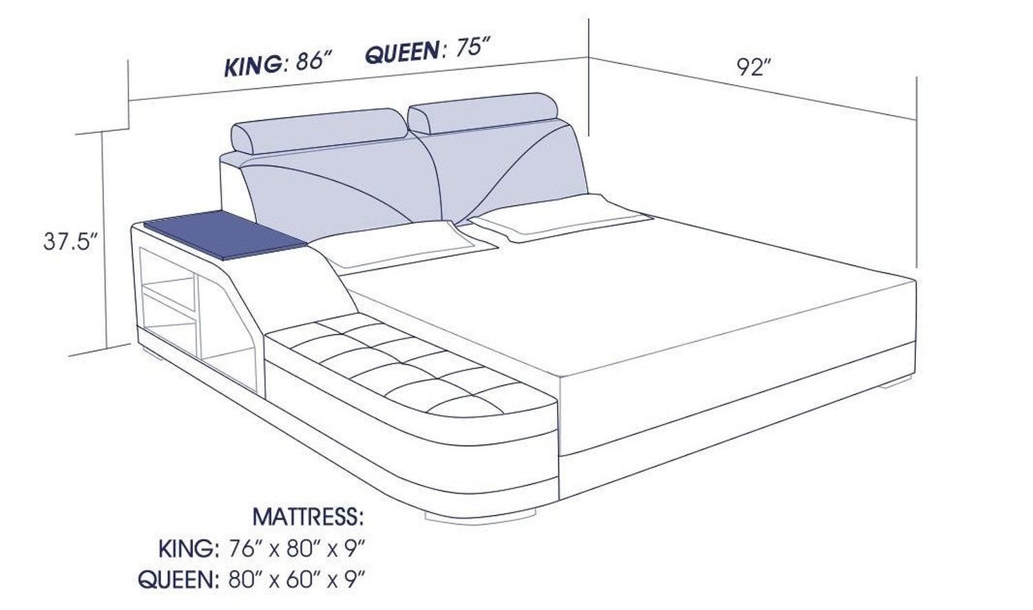 Jubilee - Indira Right Hand Facing Bed with Storage