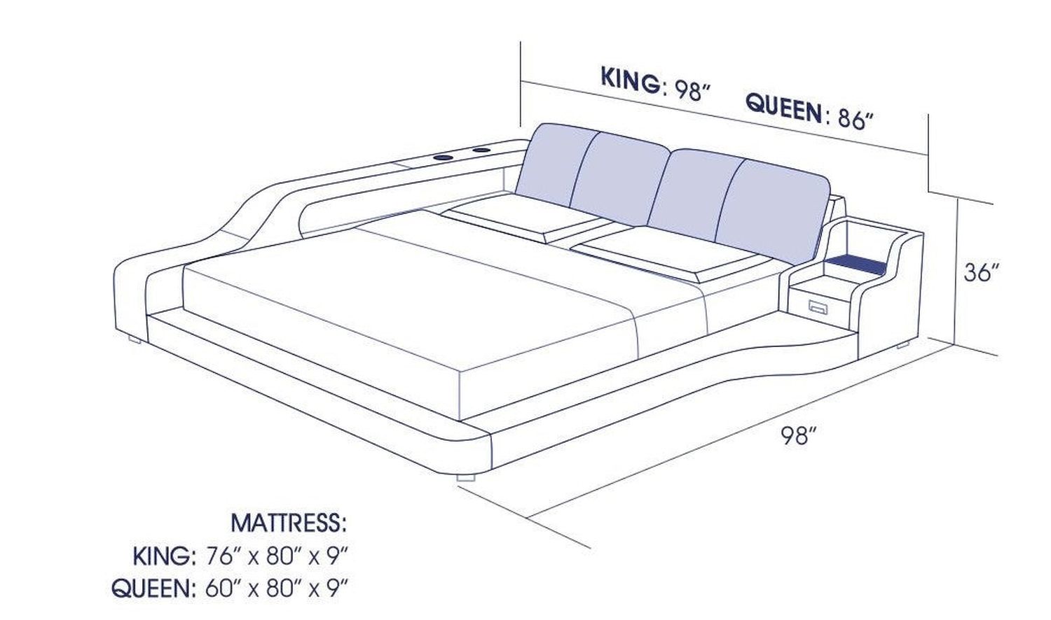 Jubilee - Mcguire Right Hand Facing Bed with Storage