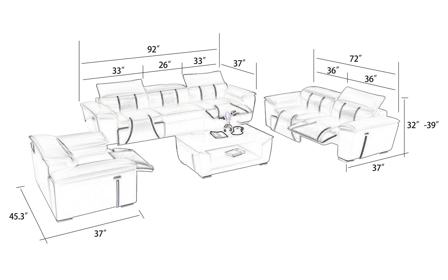 Jubilee - Uli Sofa Set