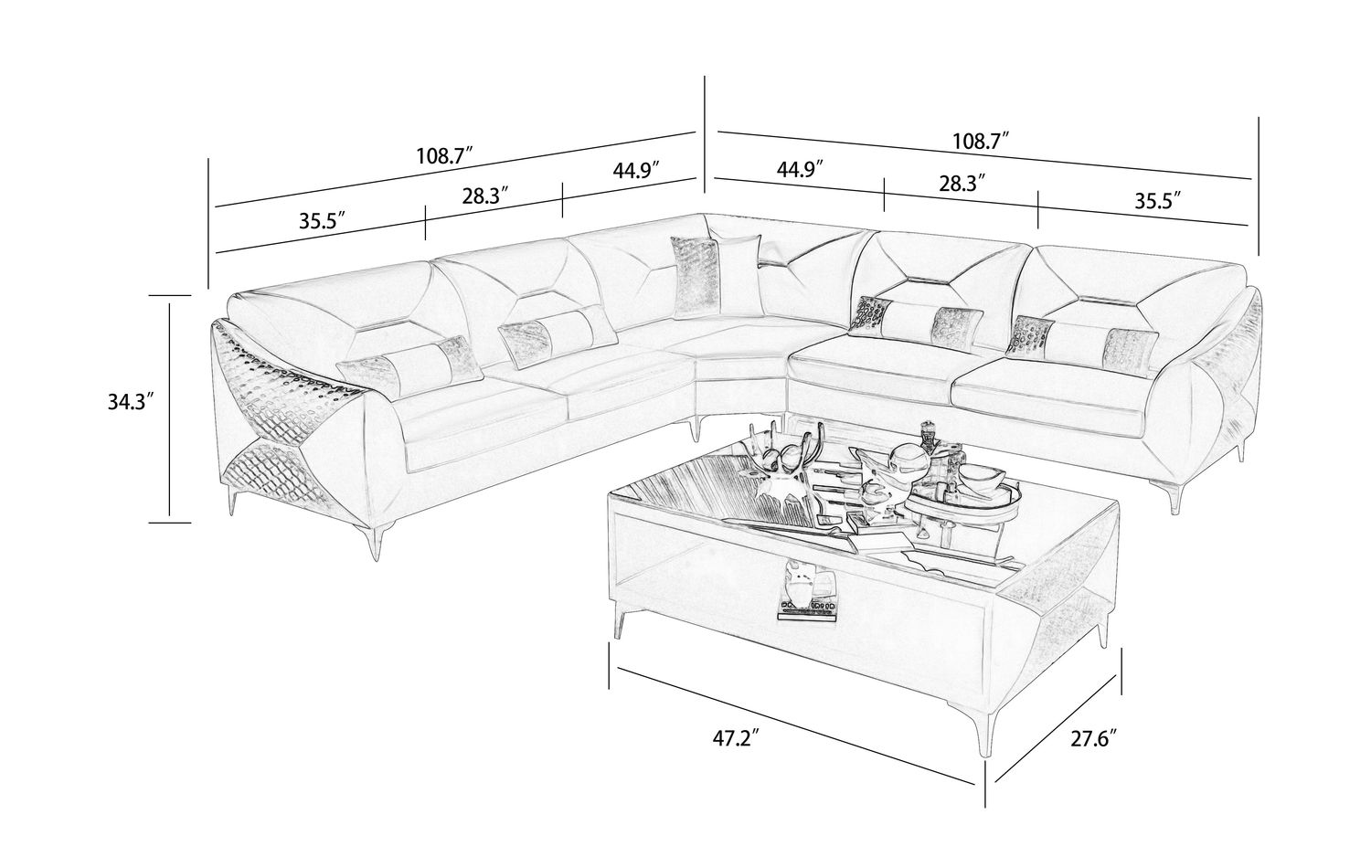 Jubilee - Bysic Symmetrical Sectional