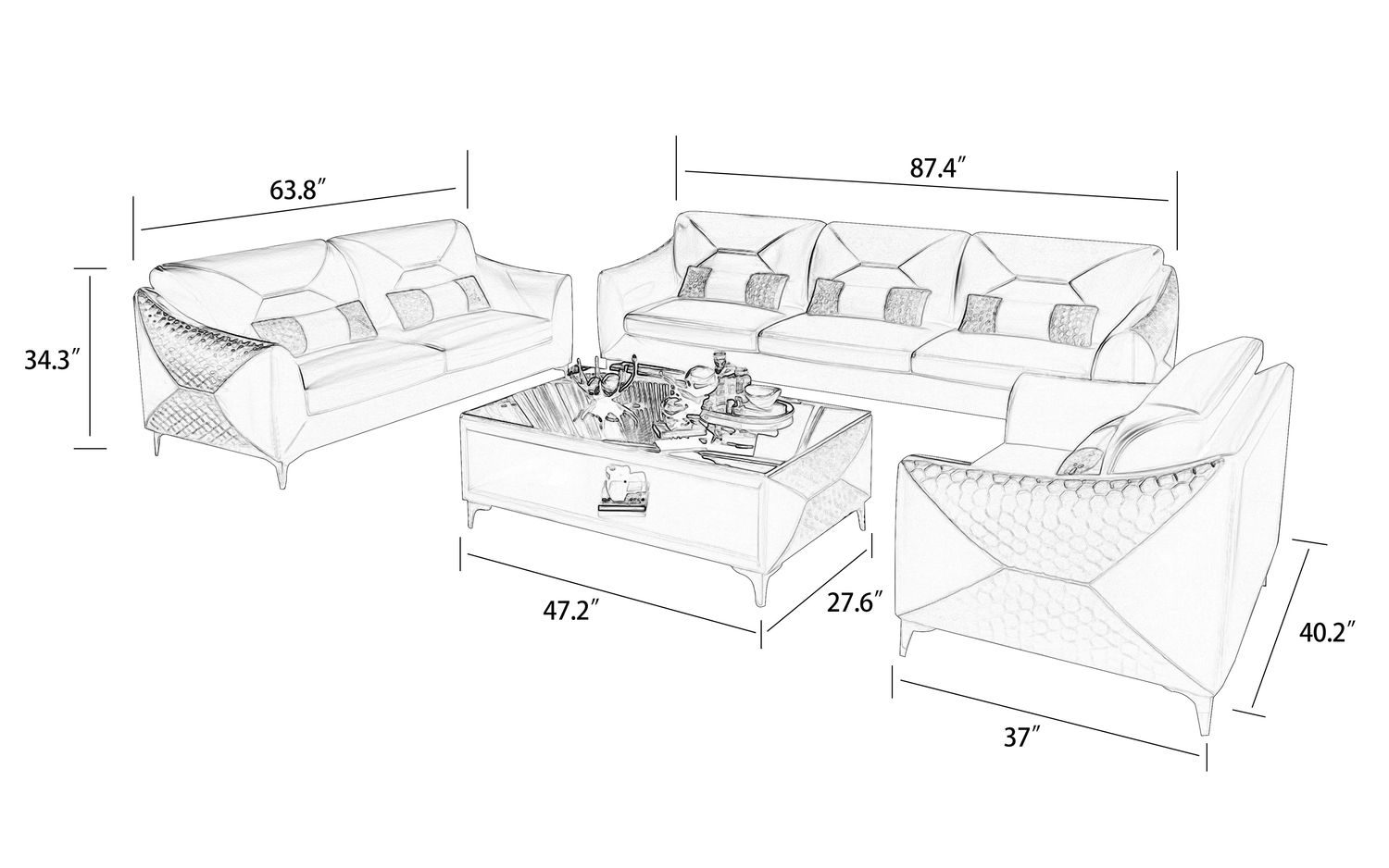 Jubilee - Bysic Sofa Set