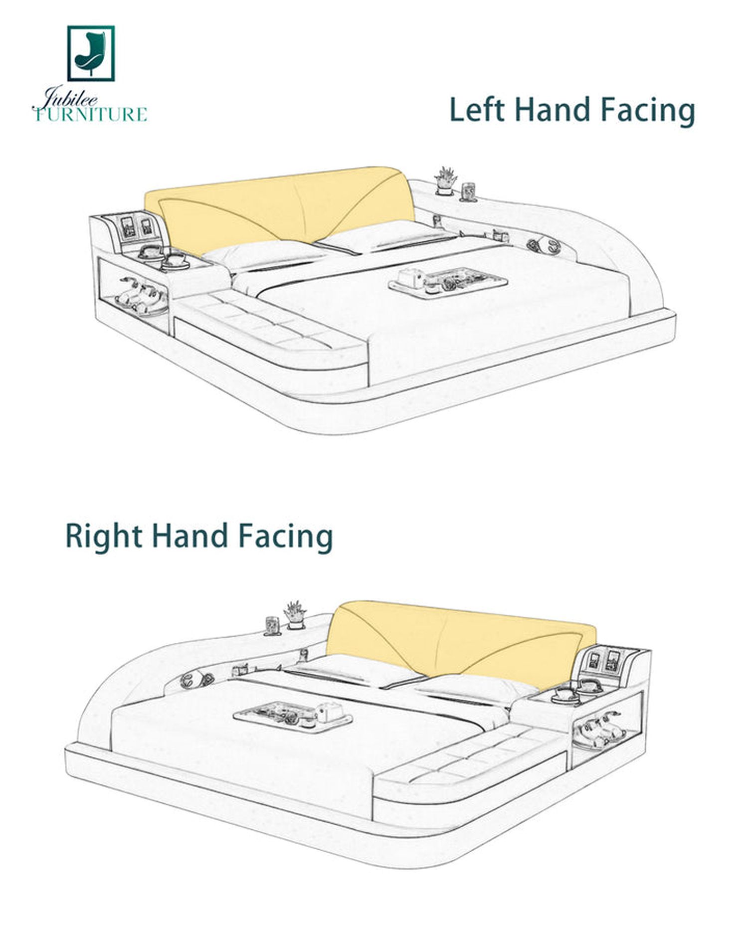 Jubilee - Plaff Right Hand Facing Bed with Storage