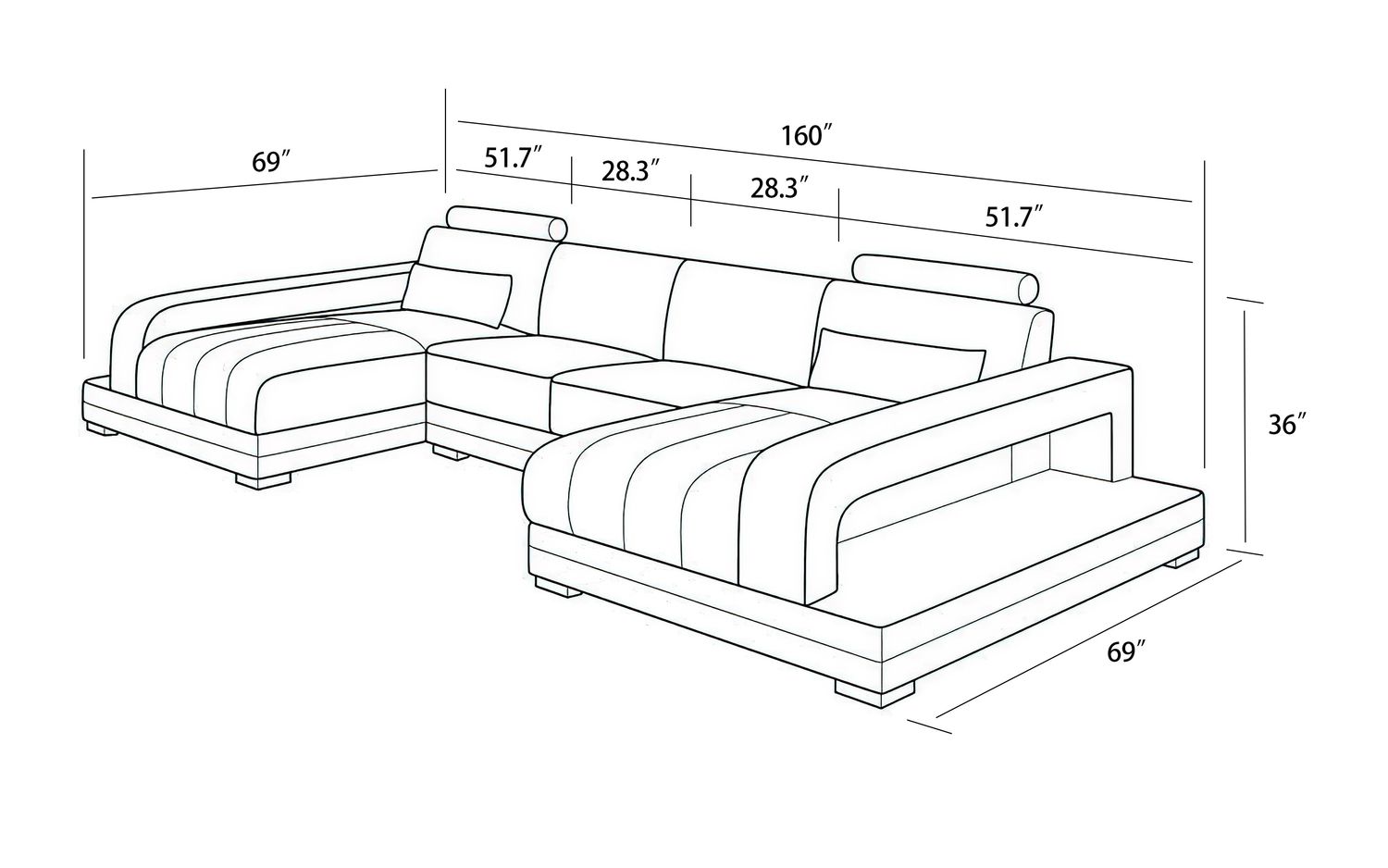 Jubilee - Heather Small U-Shape Sectional with Chaise