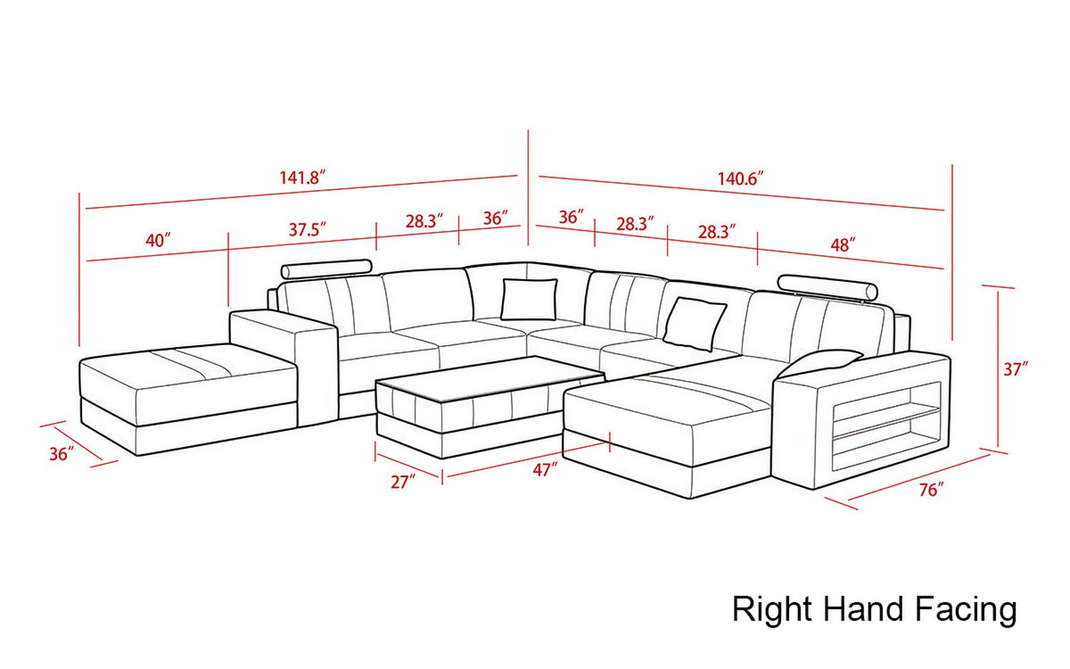 Jubilee - Hemet Right Hand Facing Sectional with Chaise