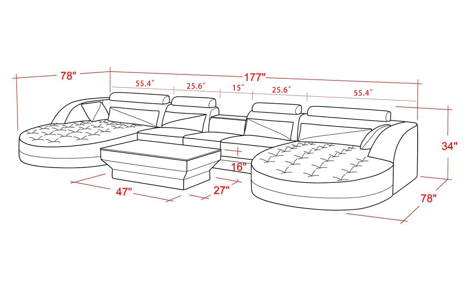 Jubilee - Geode Sectional with Shape Chaise