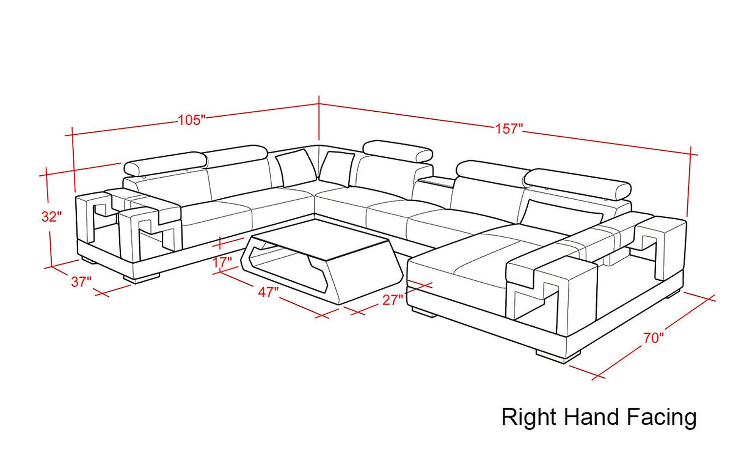 Jubilee - Moore Right Hand Facing Sectional with Storage