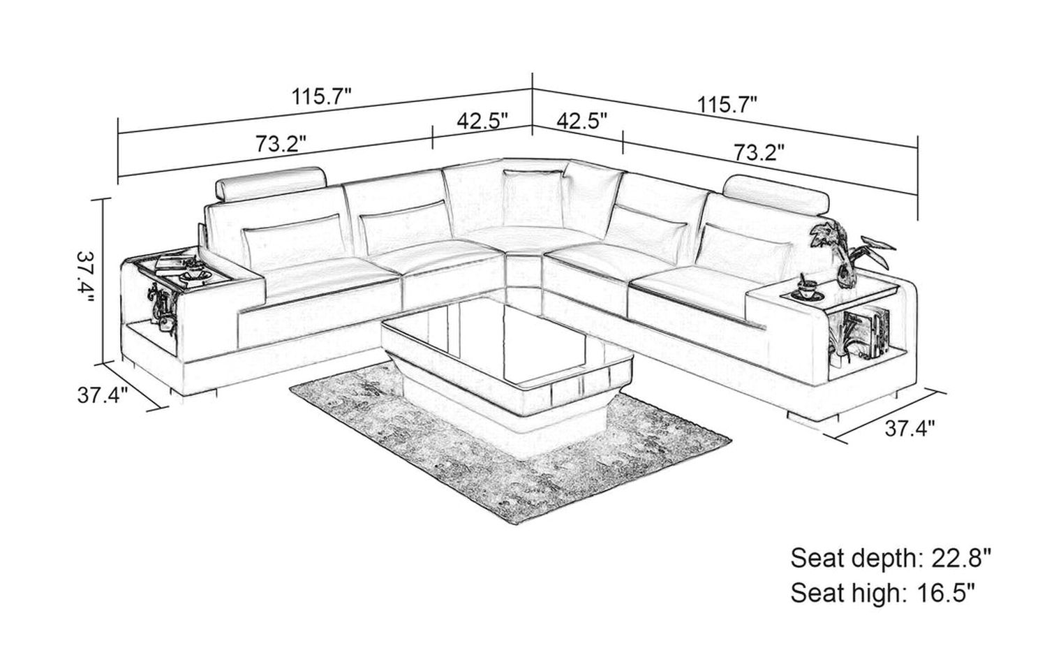 Jubilee - Giana Modern Sectional