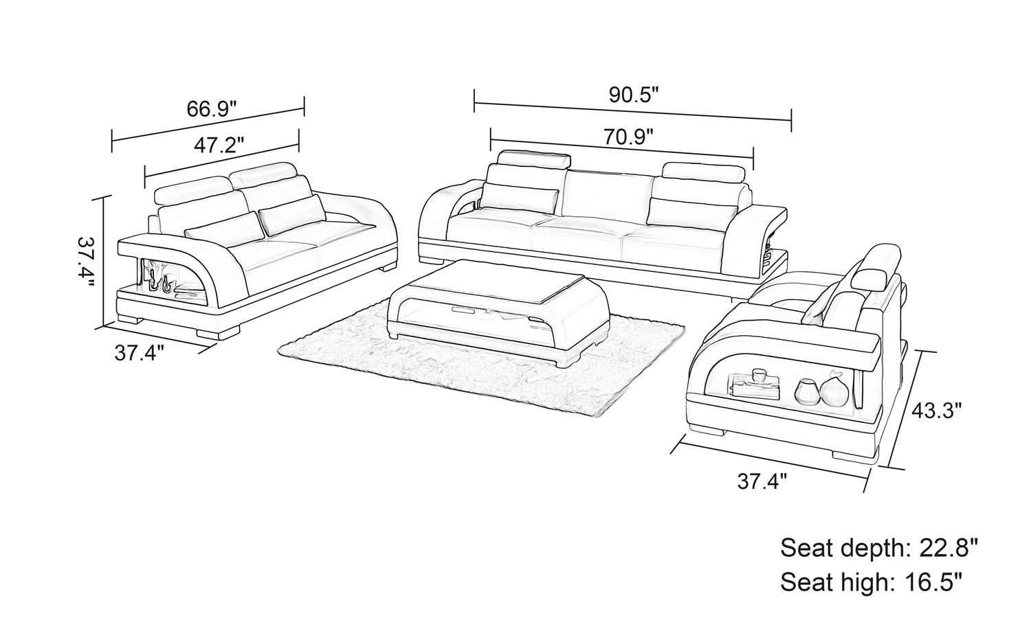 Jubilee - Nexso Modern Sofa Set