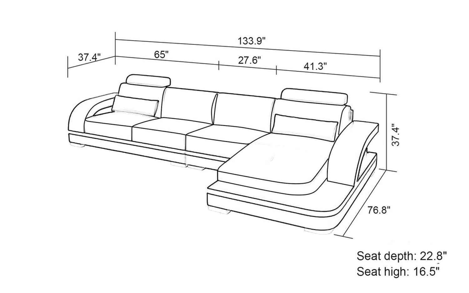 Jubilee - Nexso Small Modern Right Hand Facing Sectional