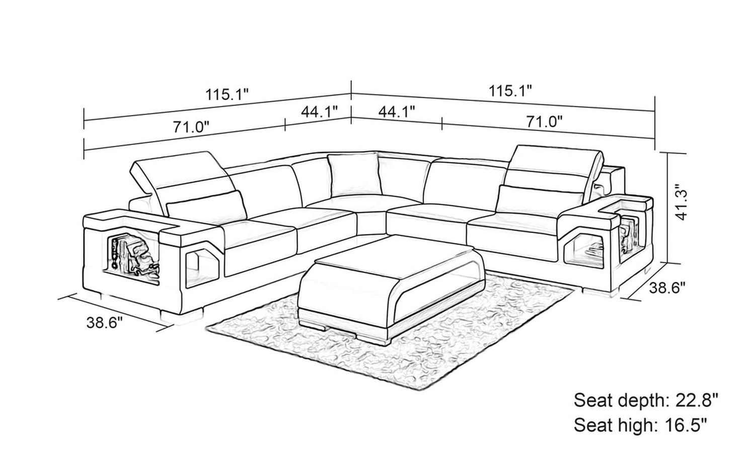 Jubilee - Edwin Modern Sectional