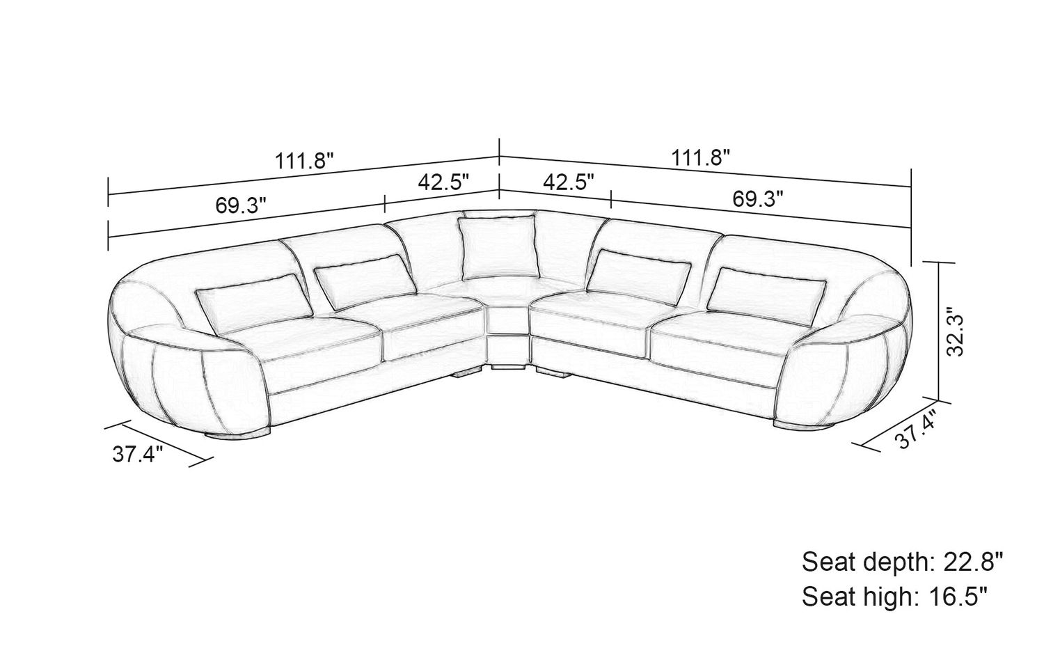 Jubilee - Semira Modern Sectional