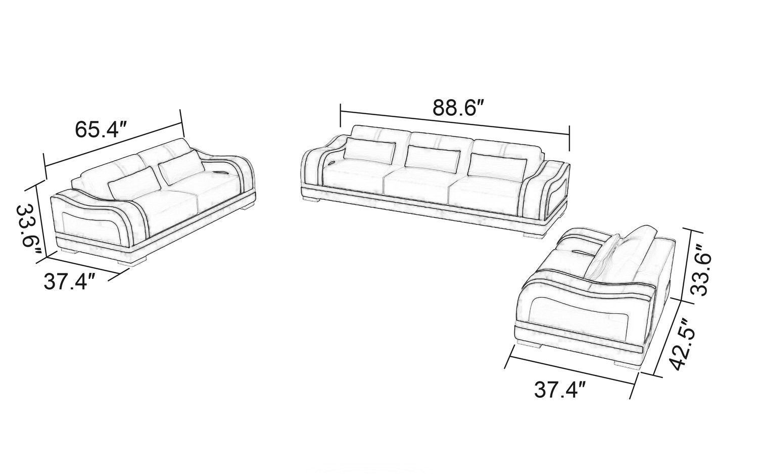 Jubilee - Asland Modern Sofa Set