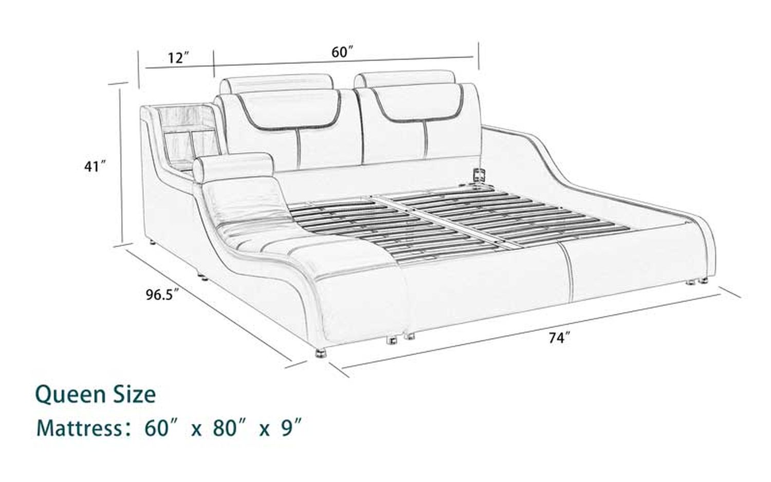 Jubilee - Giamo Right Hand Facing Bed with Chaise and Storage