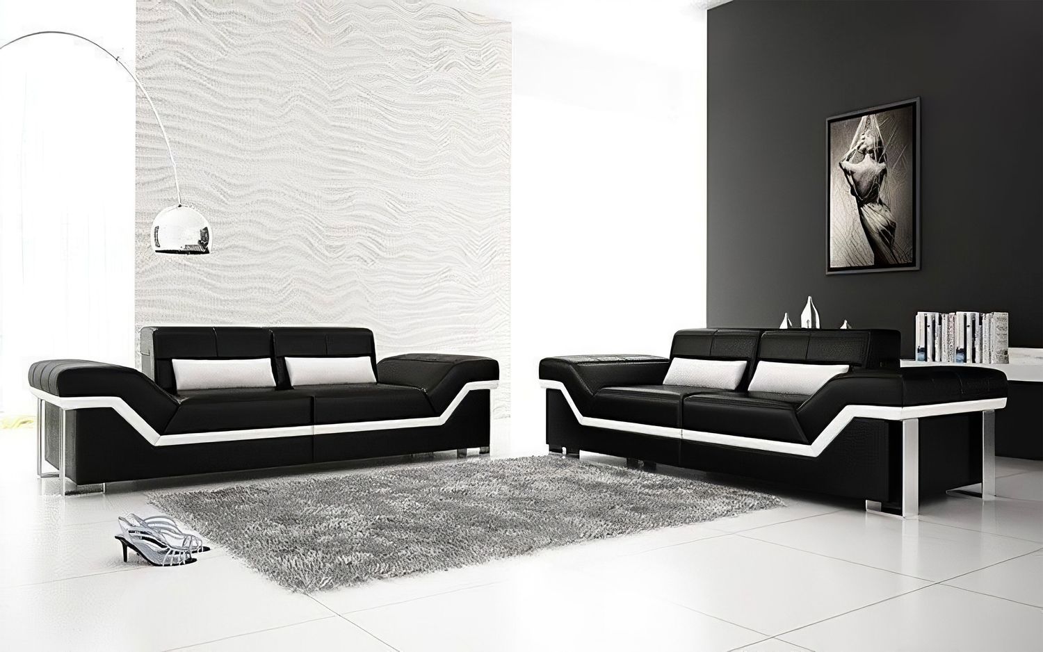 Jubilee - Sylmar Modern Sofa Set with Adjustable Headrest