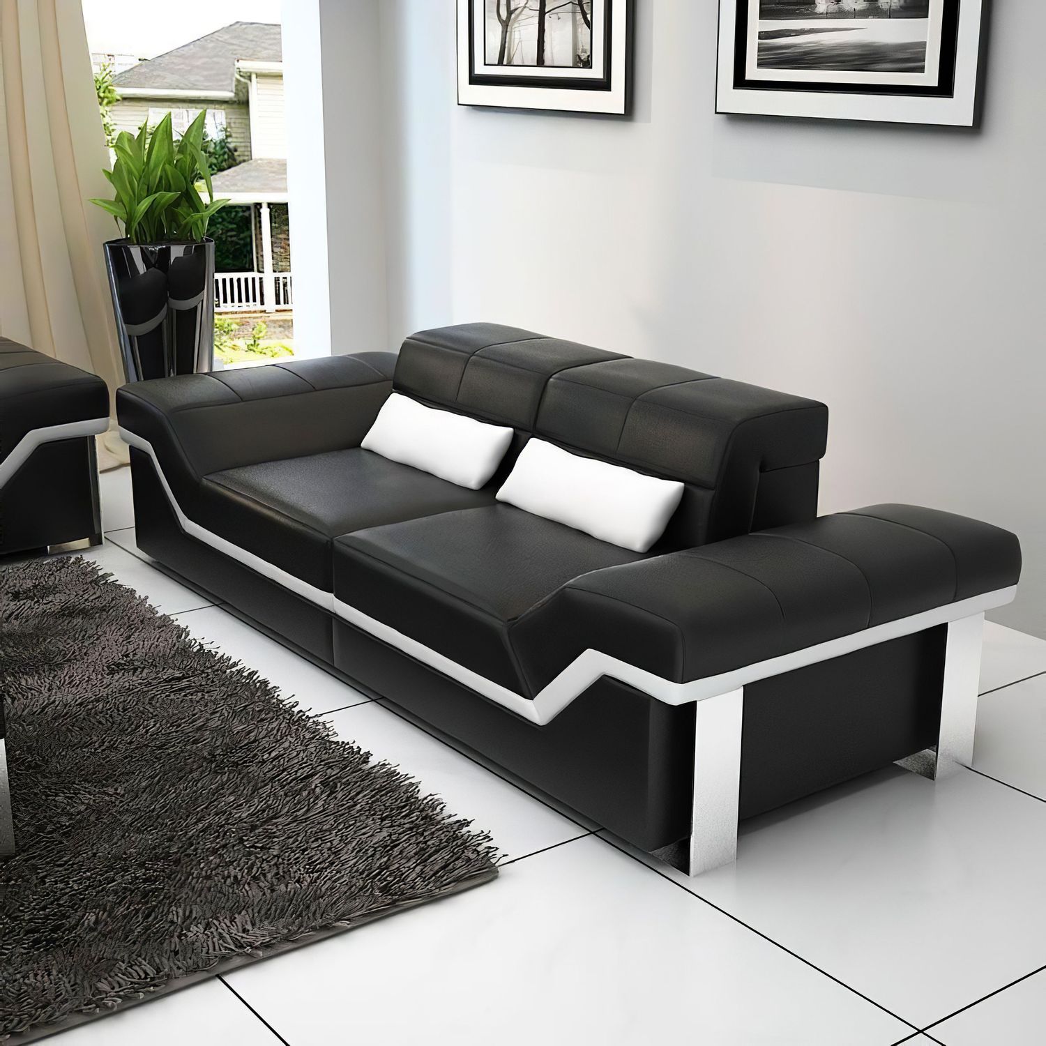 Jubilee - Sylmar Modern Sofa Set with Adjustable Headrest