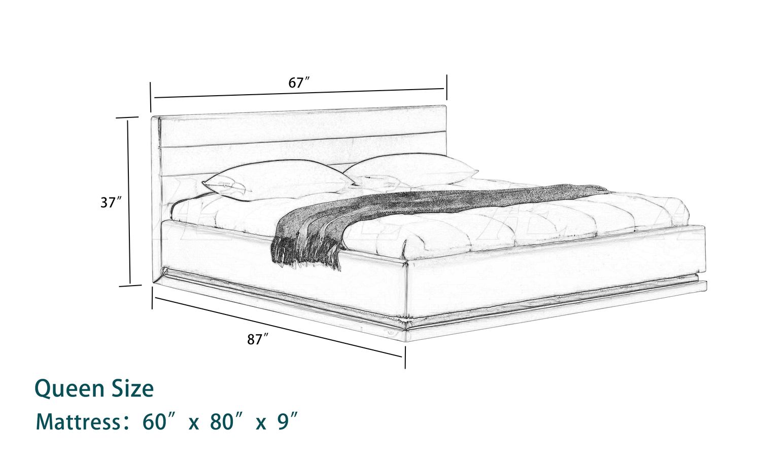 Jubilee - Ramirez Modern Bed with Leds