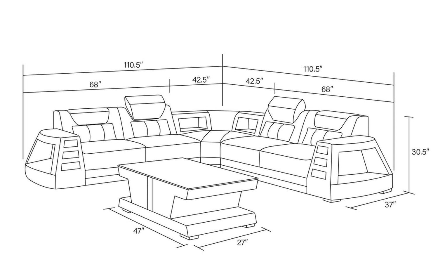 Jubilee - Ozzy Modern Corner Sectional