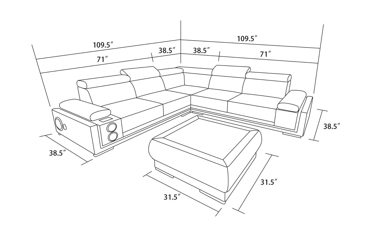 Image may differ from actual product color and configuration.