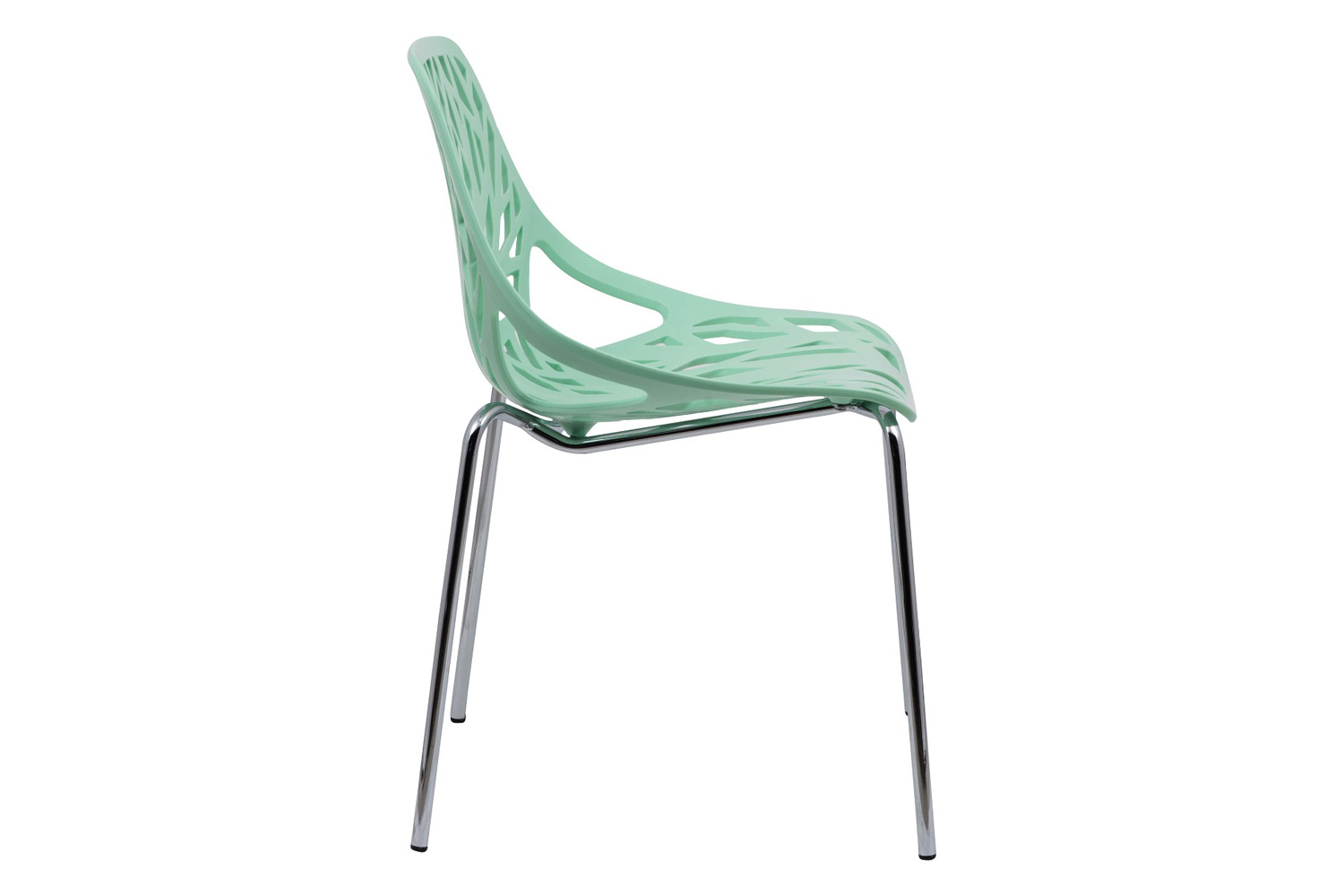 LeisureMod Asbury Modern Forest Design Dining Side Chair - Mint