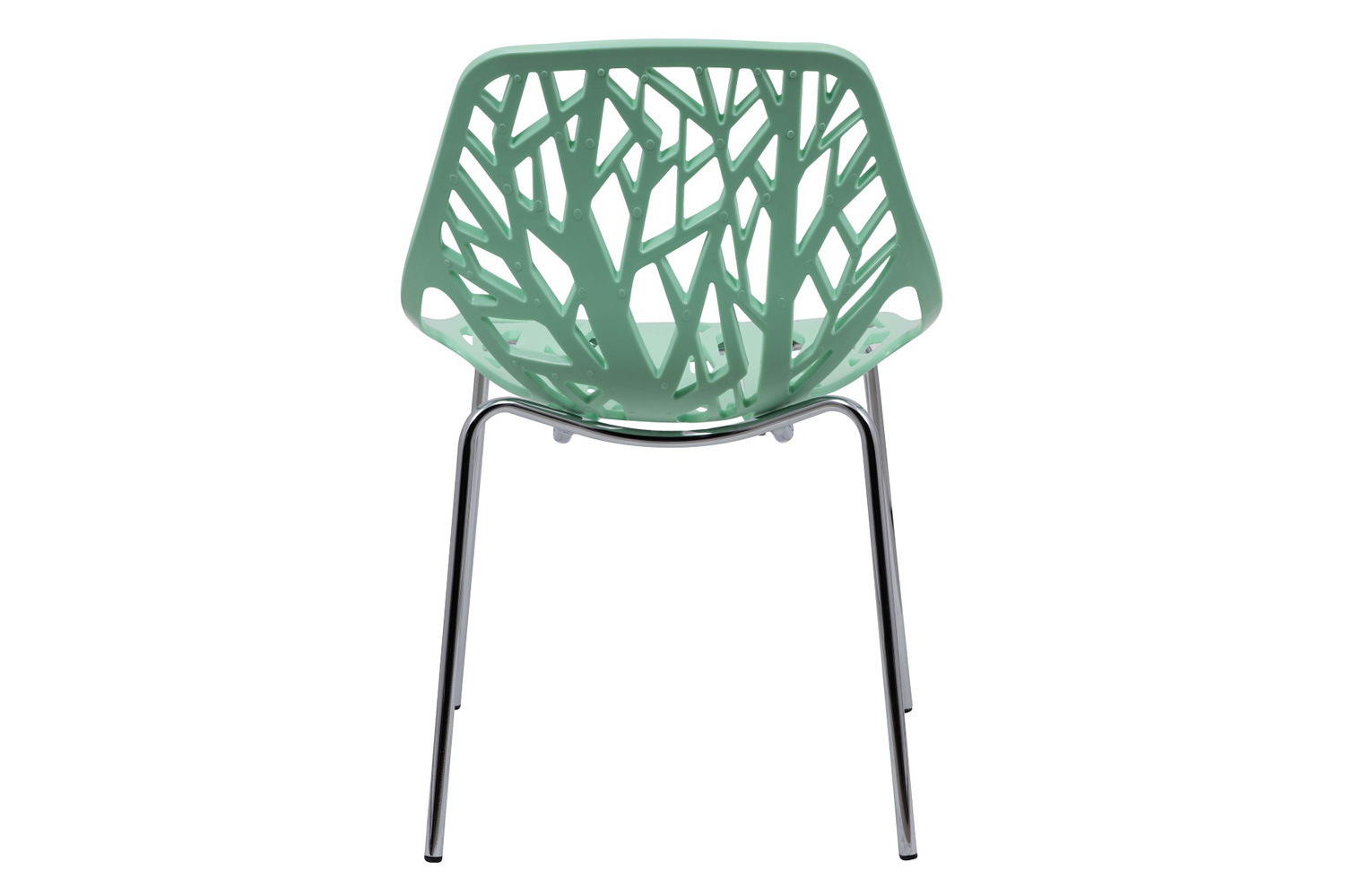 LeisureMod Asbury Modern Forest Design Dining Side Chair - Mint