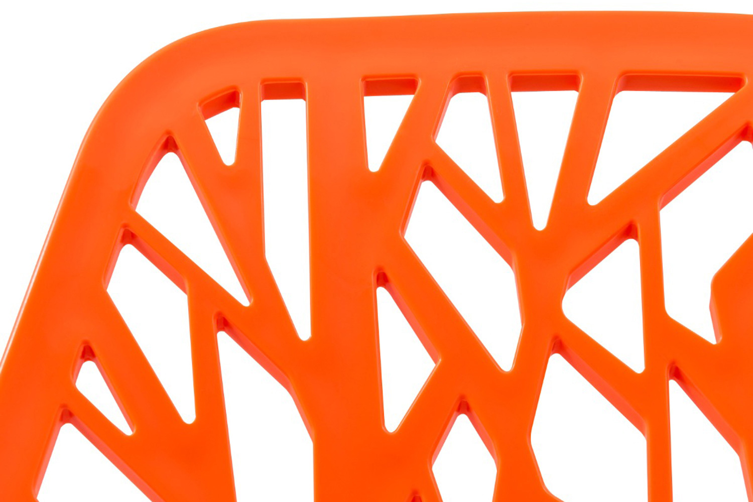 LeisureMod Asbury Modern Forest Design Dining Side Chair - Orange