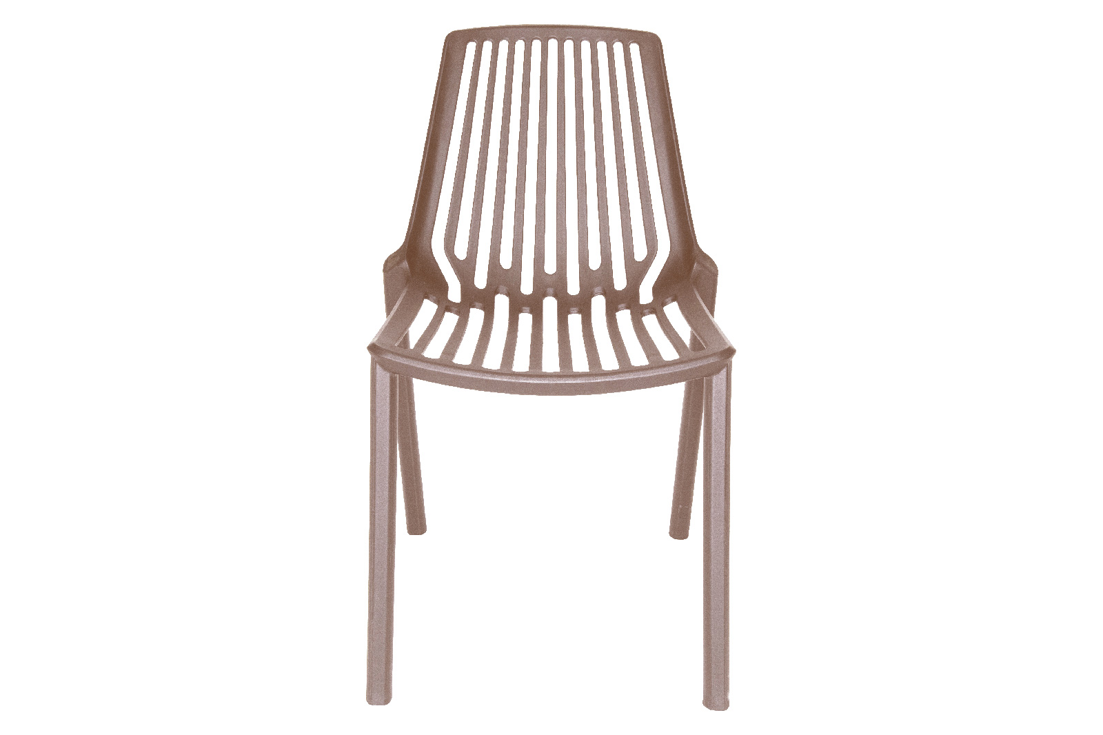 LeisureMod Acken Mid-Century Modern Plastic Dining Chair - Taupe