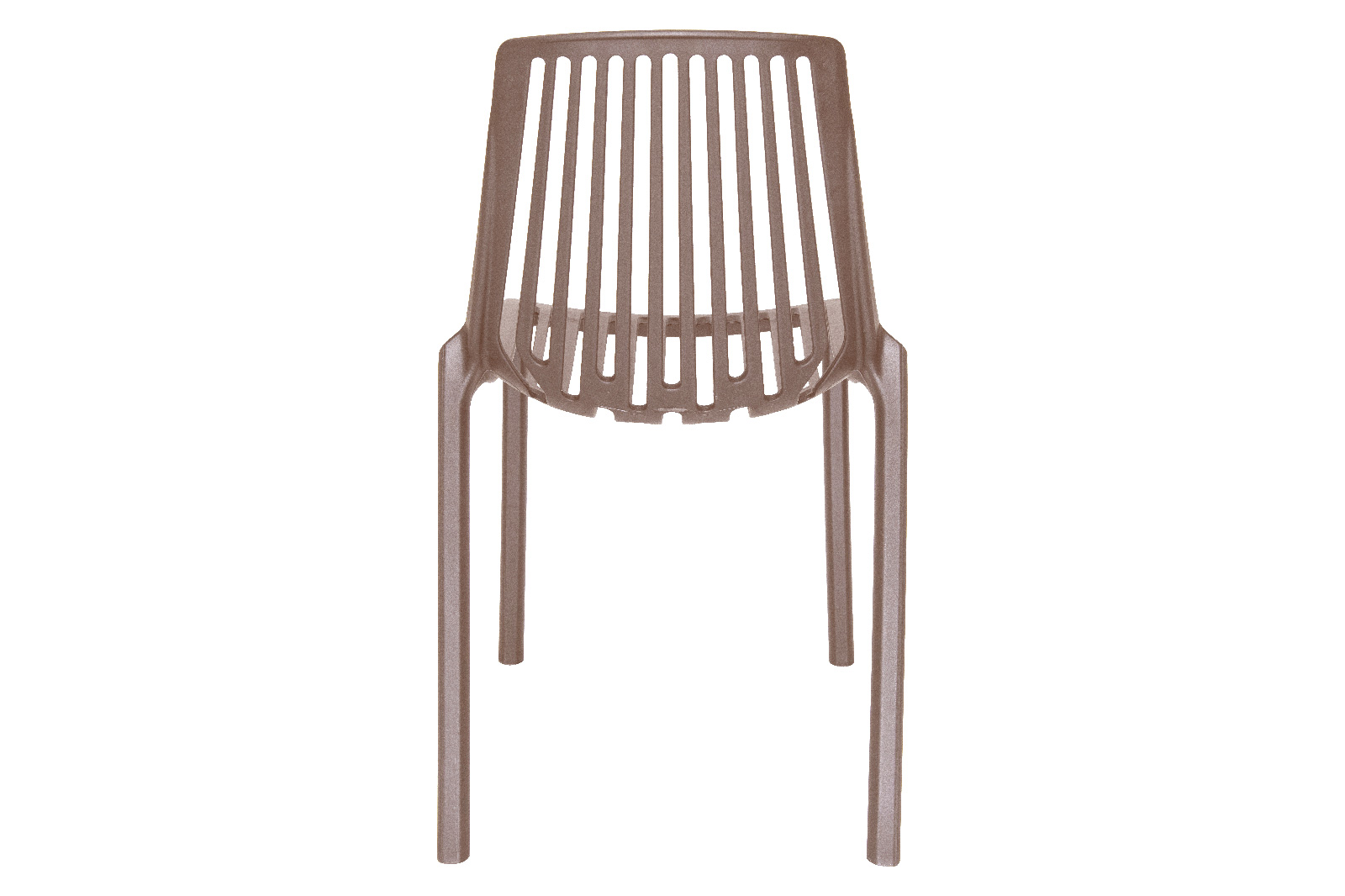 LeisureMod Acken Mid-Century Modern Plastic Dining Chair - Taupe