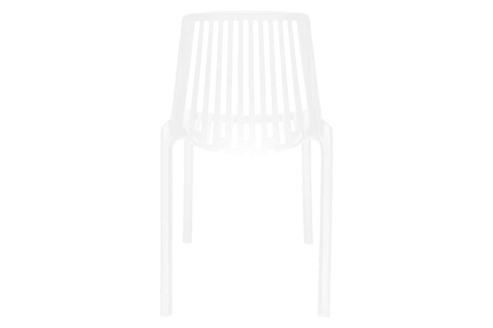 LeisureMod Acken Mid-Century Modern Plastic Dining Chair - White