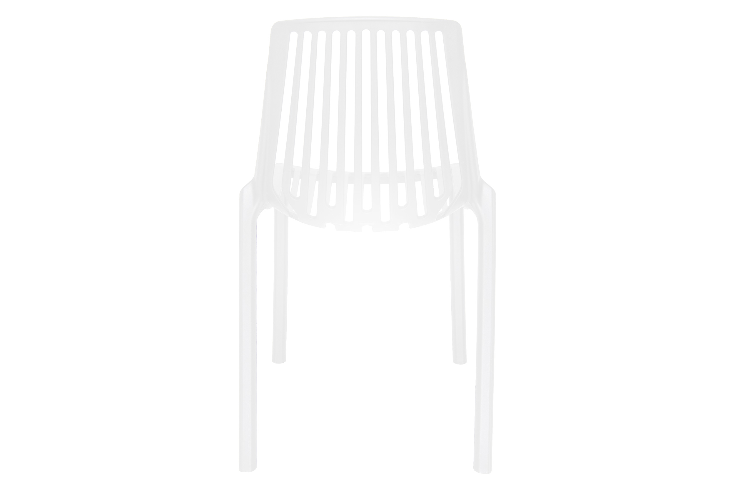 LeisureMod Acken Mid-Century Modern Plastic Dining Chair (Set Of 2) - White