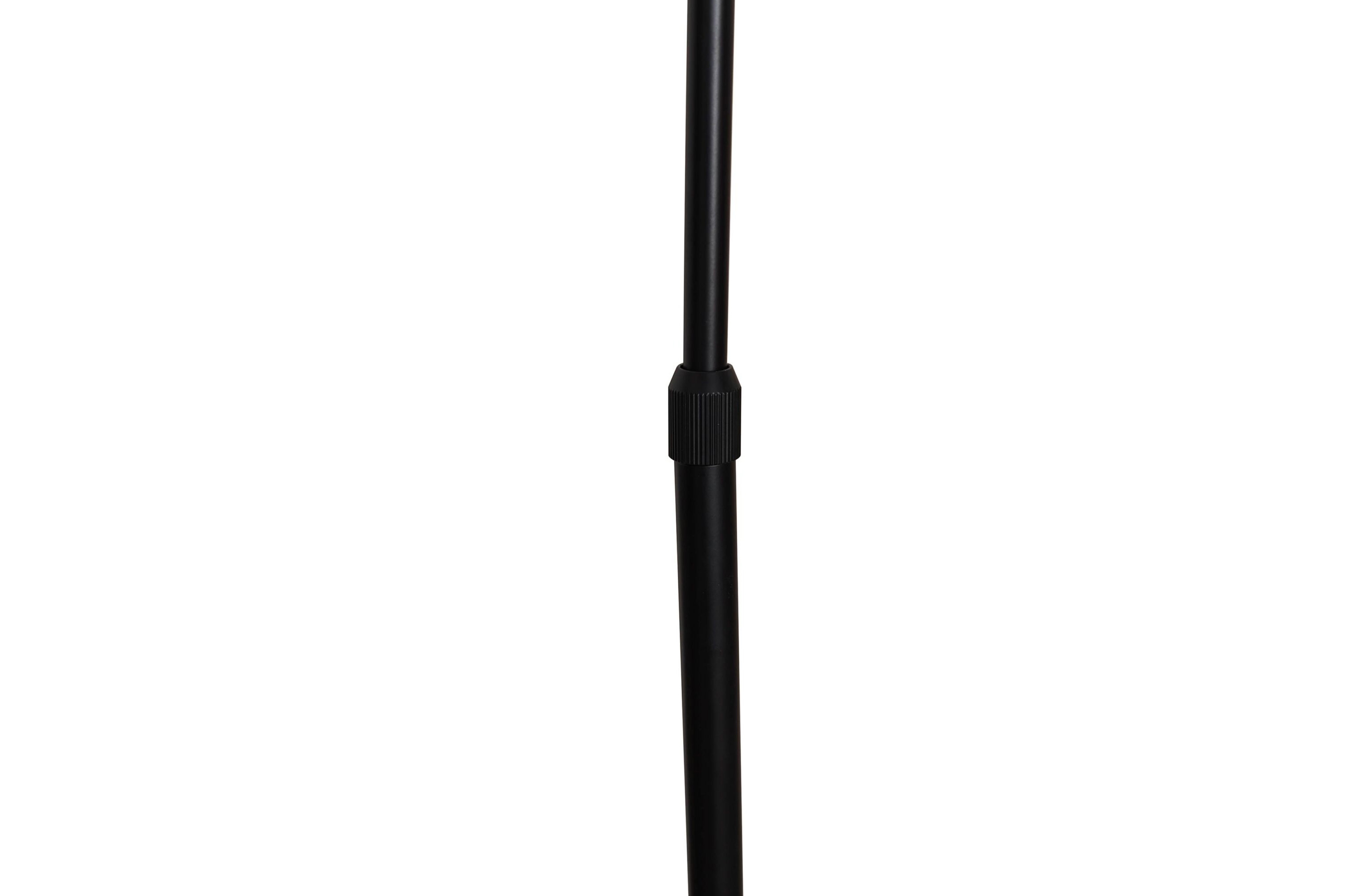 LeisureMod Arco Modern Arched Floor Lamp with Black Round Marble Base - Black