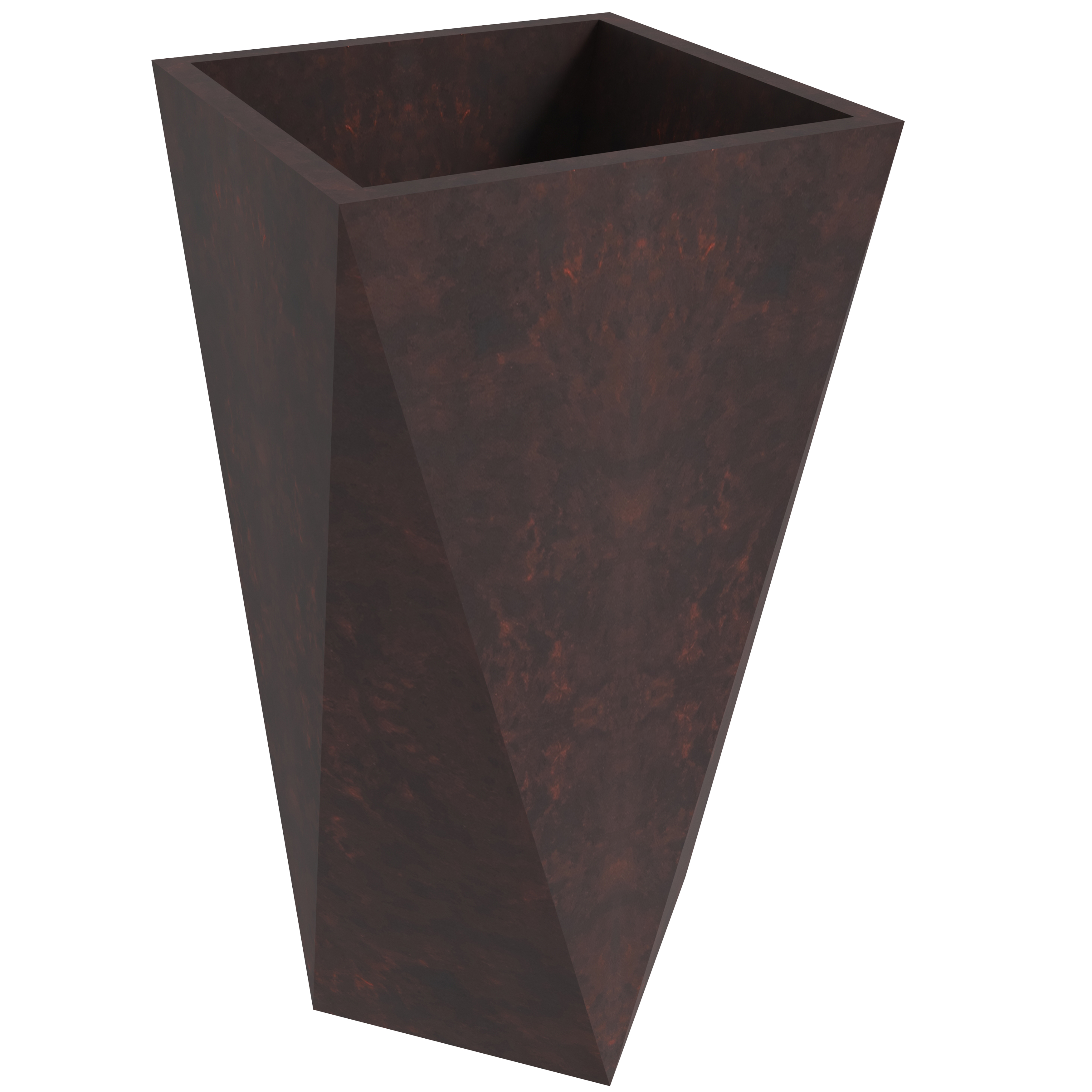 LeisureMod - Aloe Modern 24" Fiberstone and Clay Planter