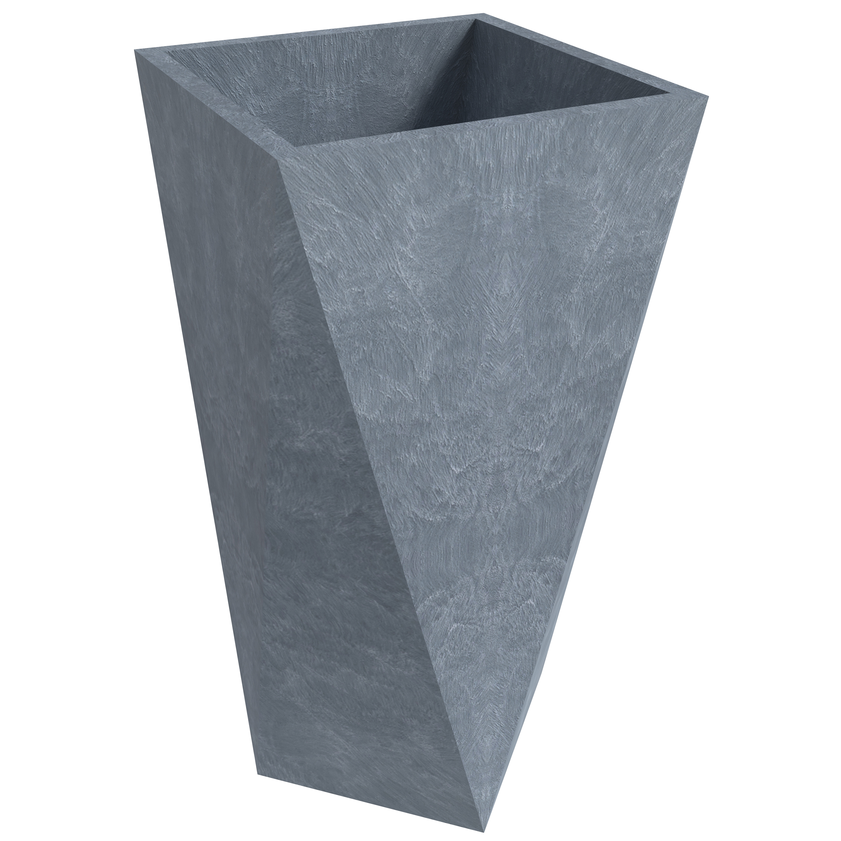 LeisureMod - Aloe Modern 24" Fiberstone and Clay Planter