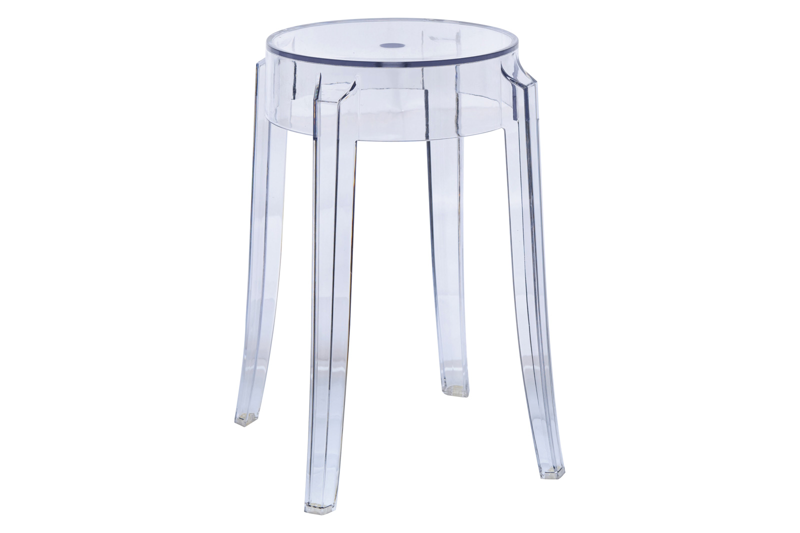 LeisureMod Averill Modern Plastic Dining Stool With Sturdy Seat And Legs (Set Of 2)