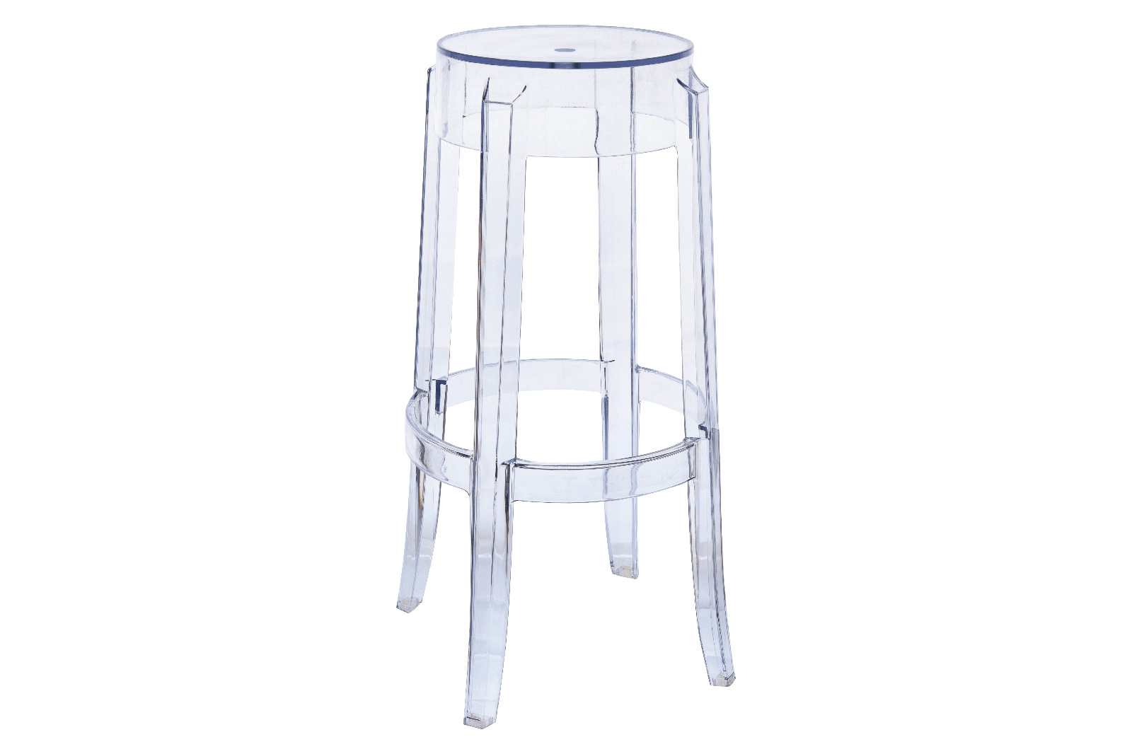 LeisureMod Averill Modern Plastic Barstool With Sturdy Seat And Legs (Set Of 2)