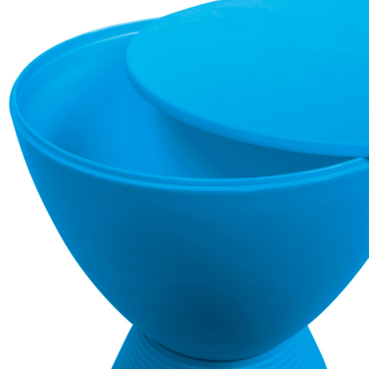 LeisureMod Boyd Modern Round Side End Table - Blue