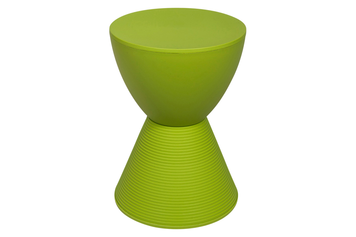 LeisureMod Boyd Modern Round Side End Table - Green