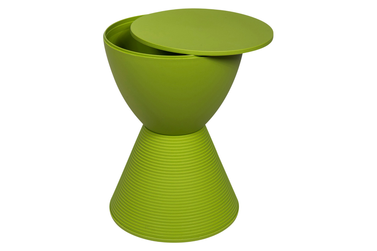 LeisureMod Boyd Modern Round Side End Table - Green