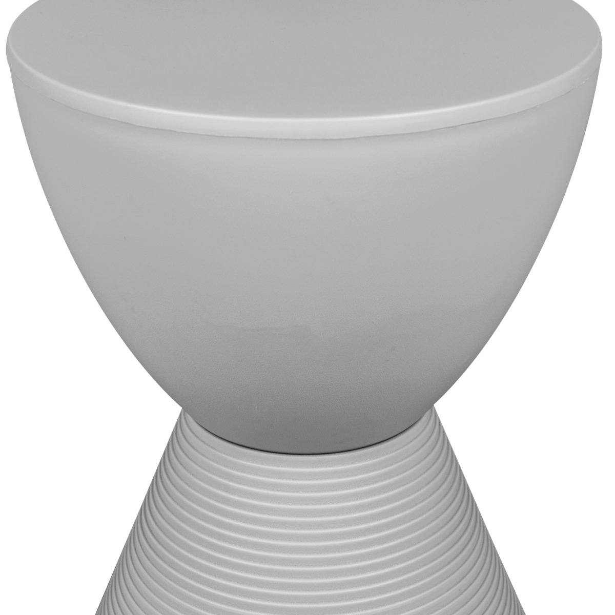 LeisureMod Boyd Modern Round Side End Table - Light Gray