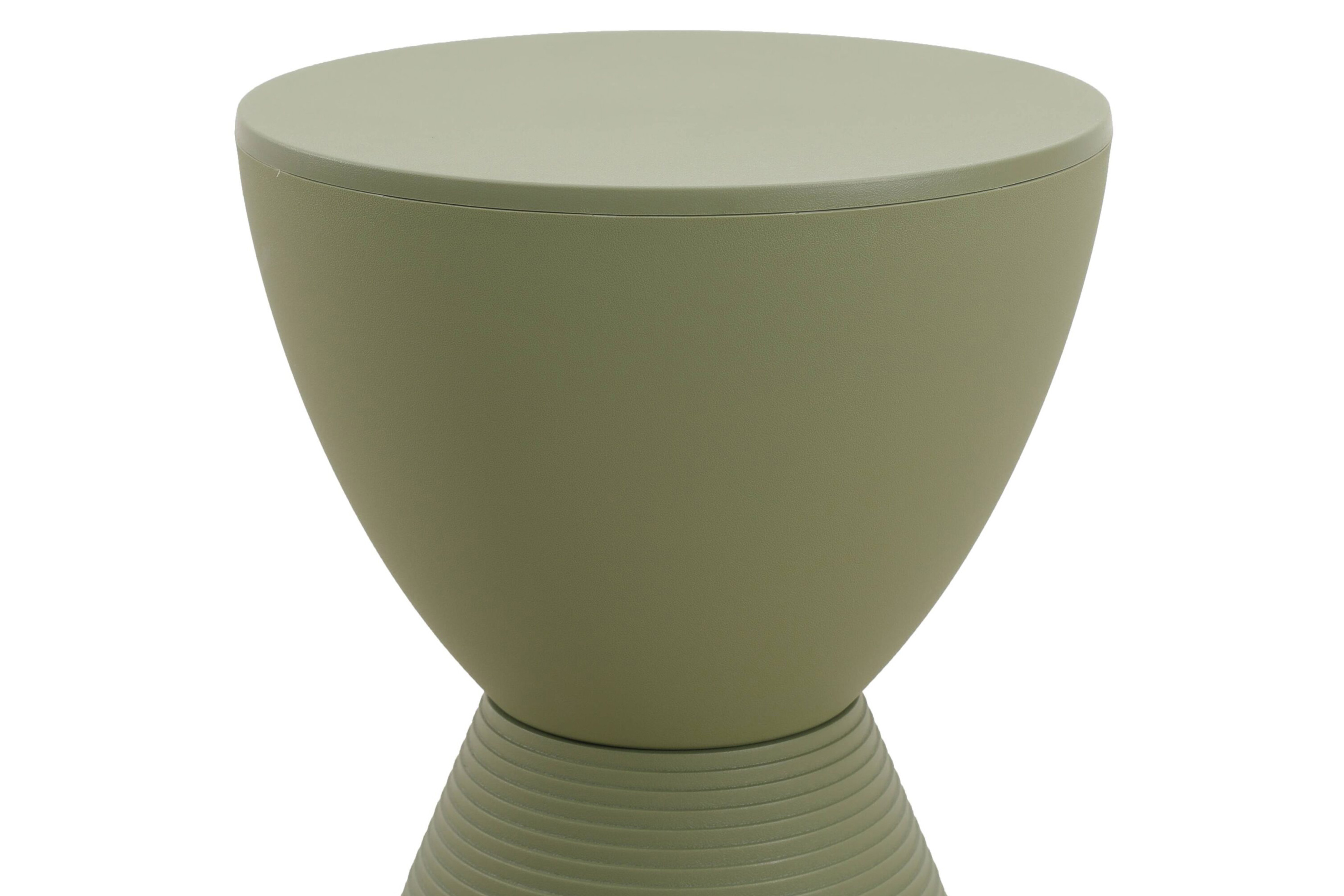 LeisureMod Boyd Modern Round Side End Table - Olive Green