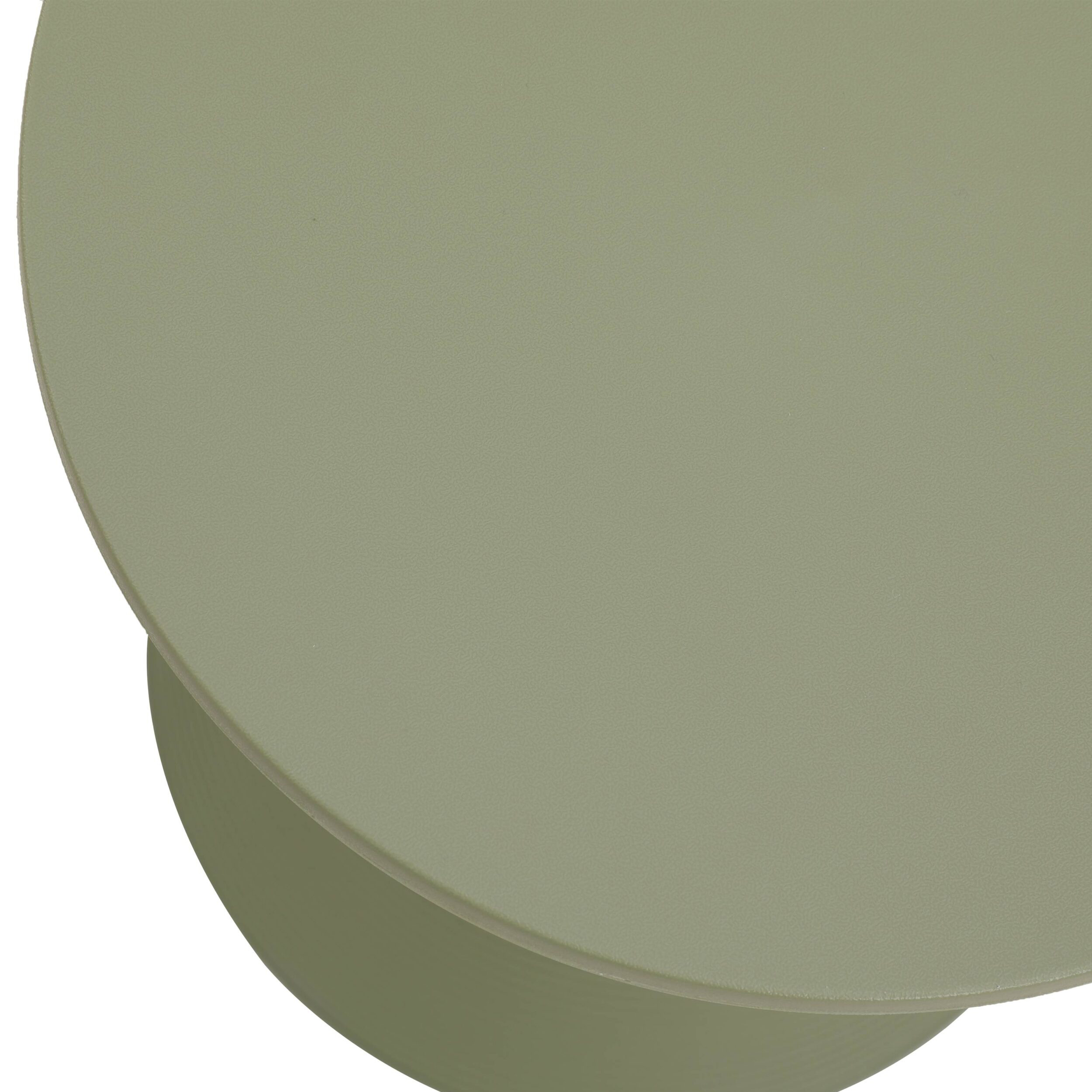 LeisureMod Boyd Modern Round Side End Table - Olive Green