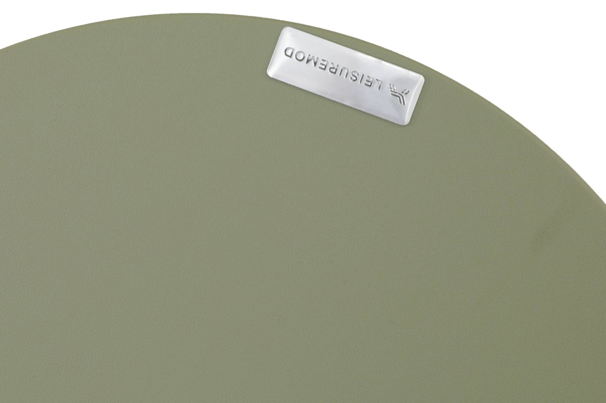 LeisureMod Boyd Modern Round Side End Table - Olive Green