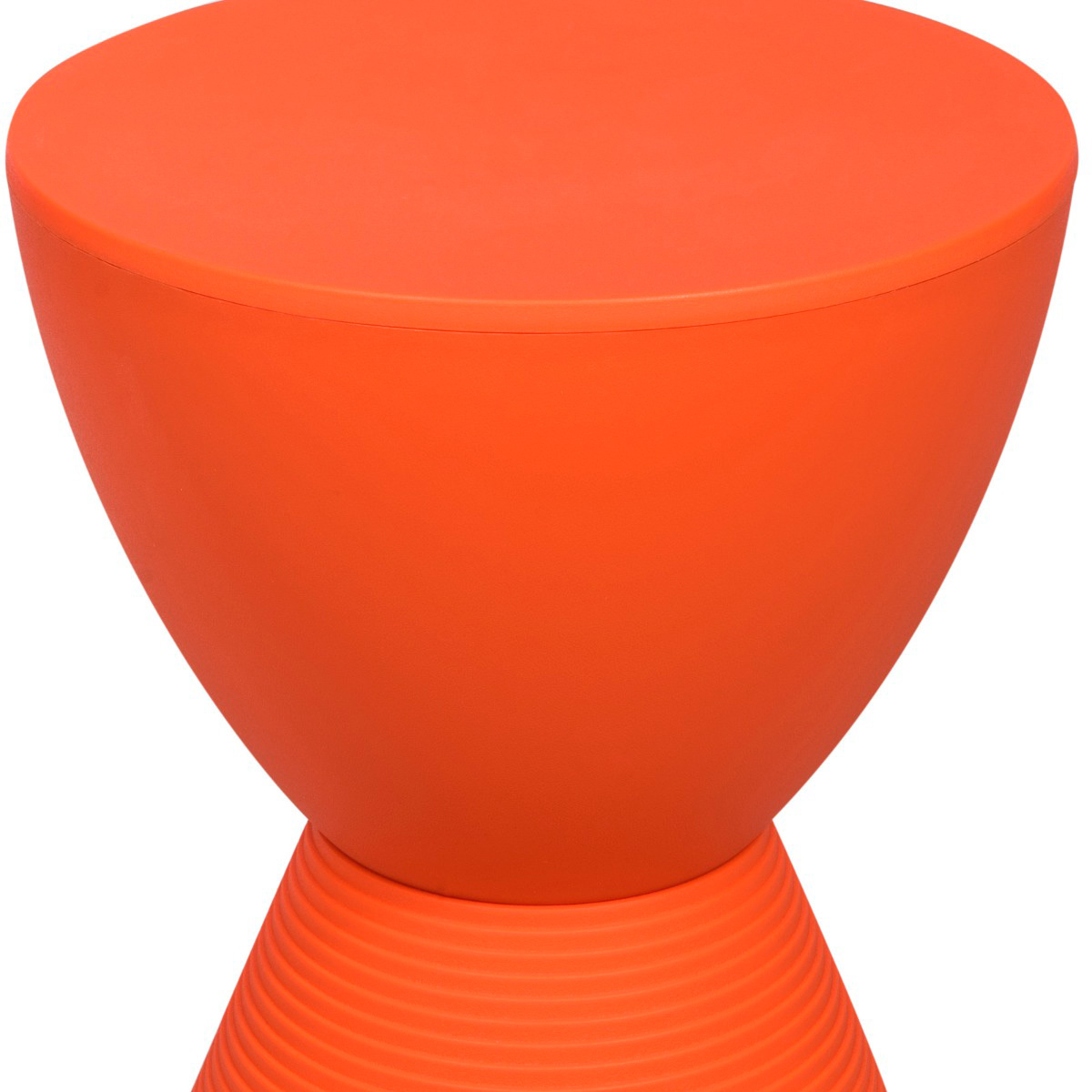 LeisureMod Boyd Modern Round Side End Table - Orange