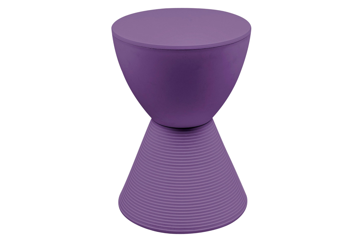 LeisureMod Boyd Modern Round Side End Table - Purple