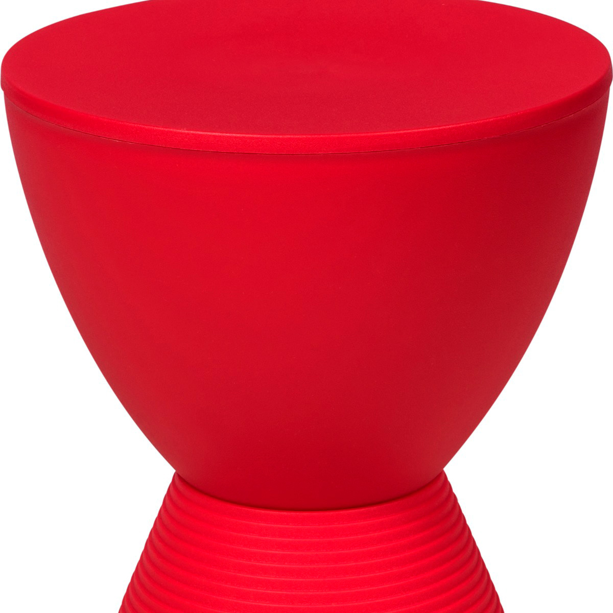 LeisureMod Boyd Modern Round Side End Table - Red