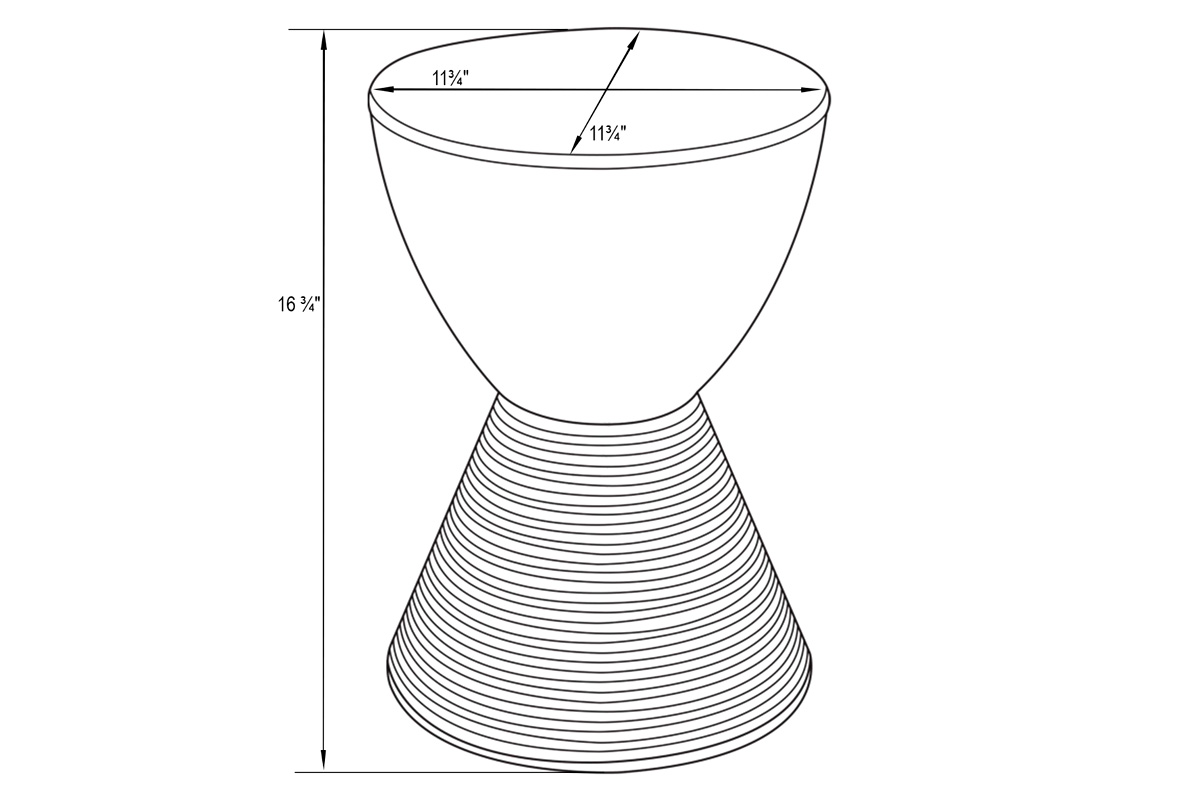 LeisureMod Boyd Modern Round Side End Table - Red