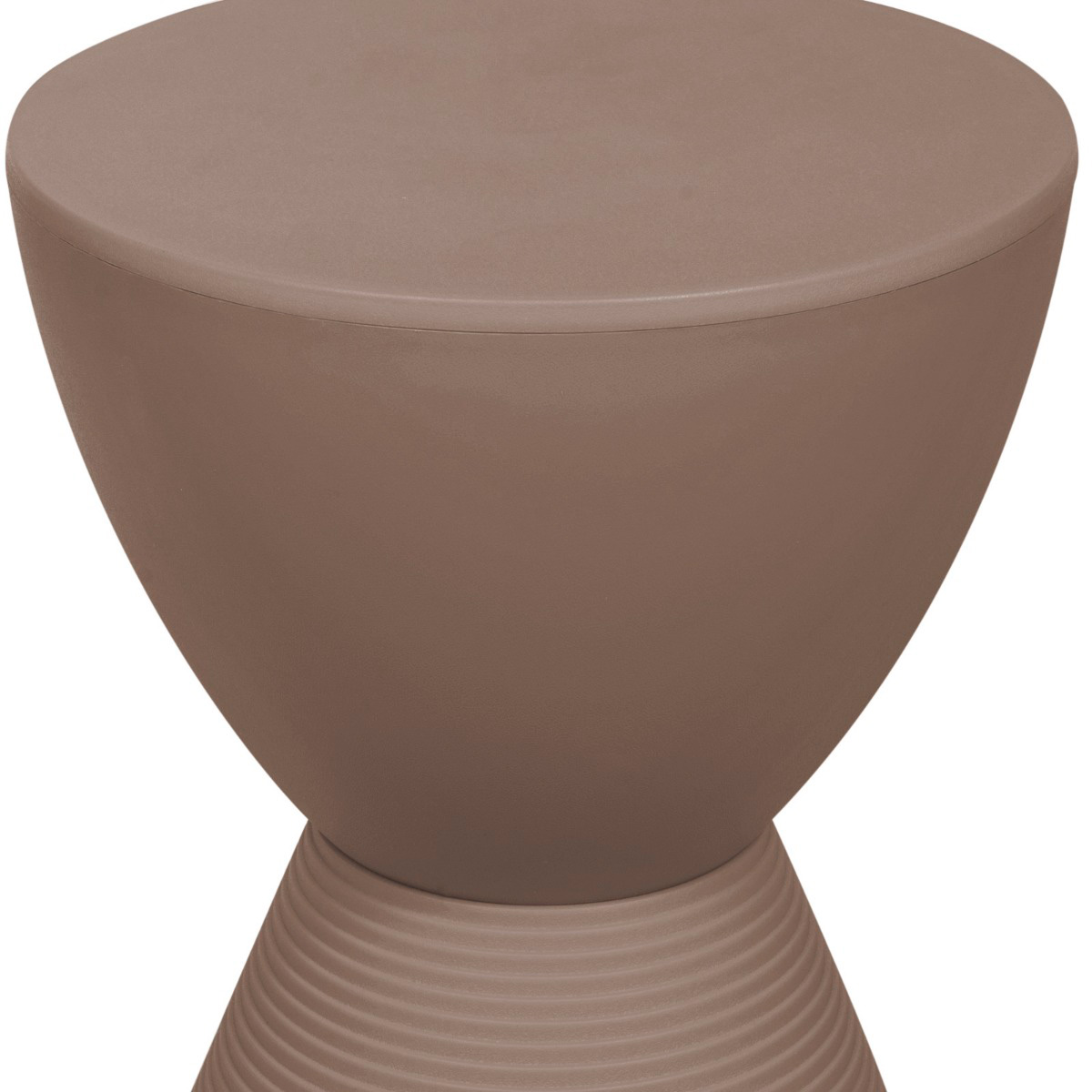 LeisureMod Boyd Modern Round Side End Table - Taupe