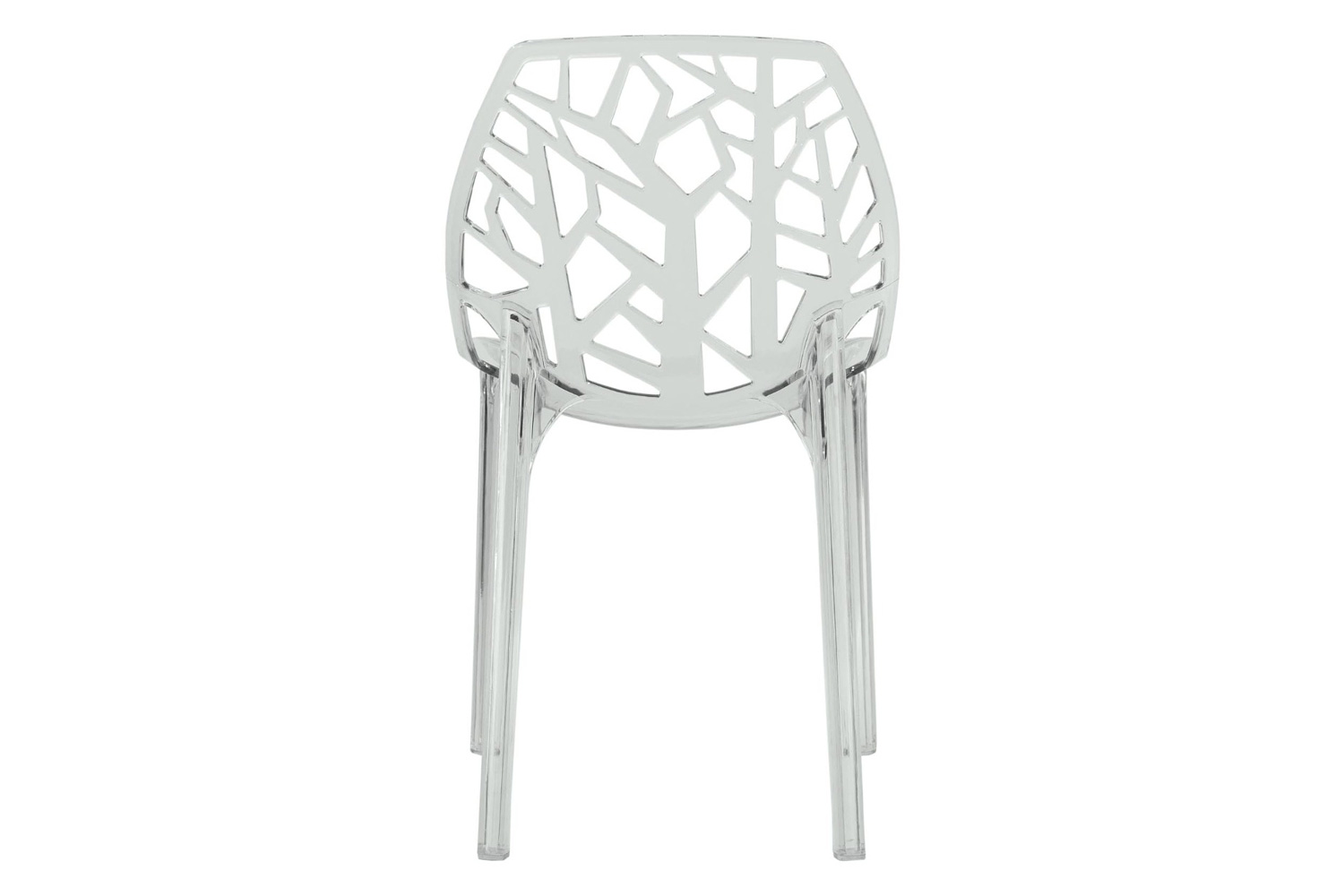 LeisureMod Cornelia Modern Dining Side Chair - Clear