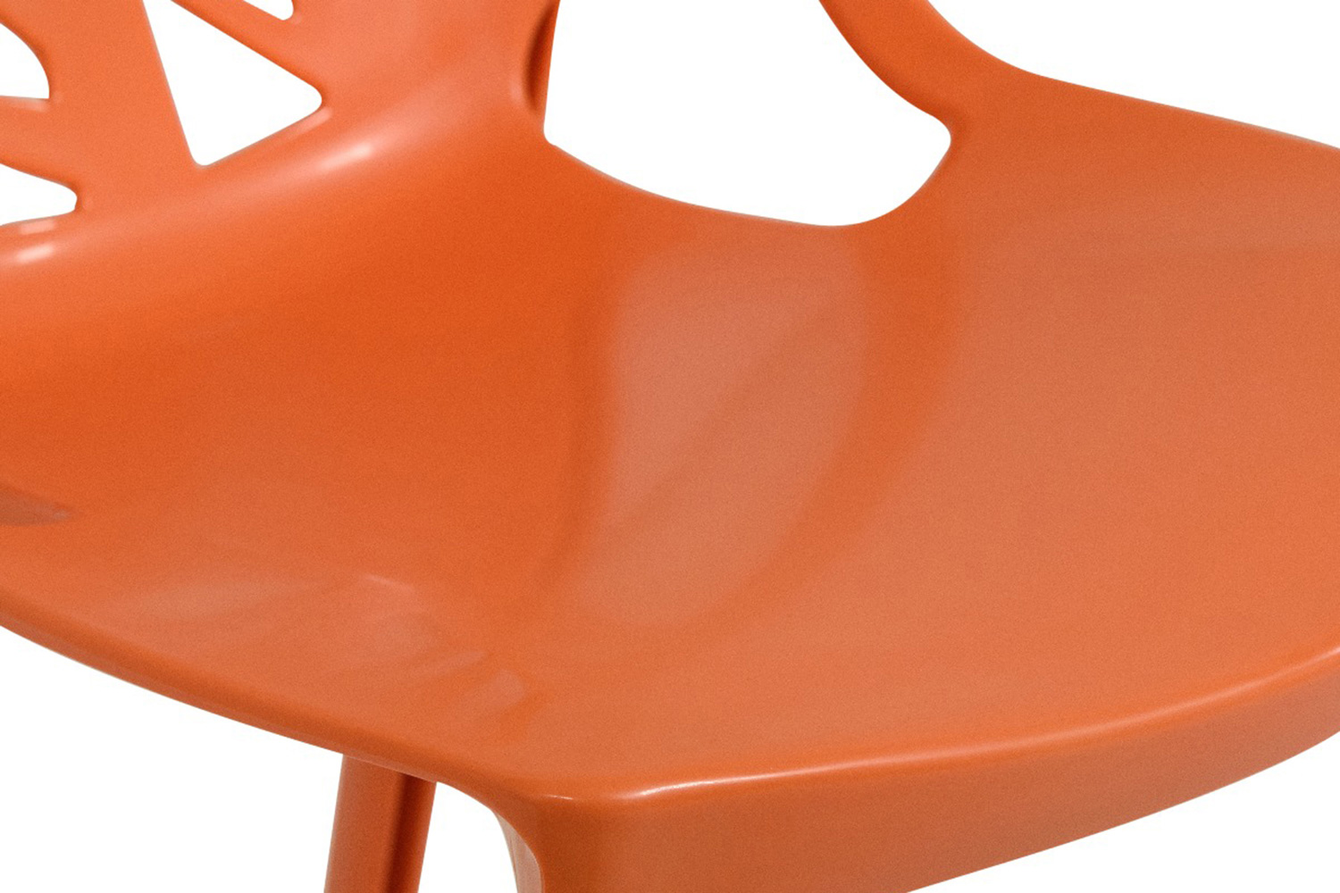 LeisureMod Cornelia Modern Dining Side Chair - Solid/Orange