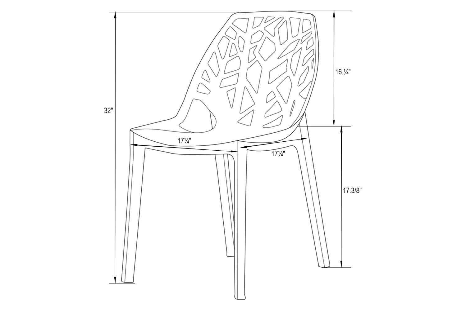 LeisureMod Cornelia Modern Dining Side Chair - Solid/Orange